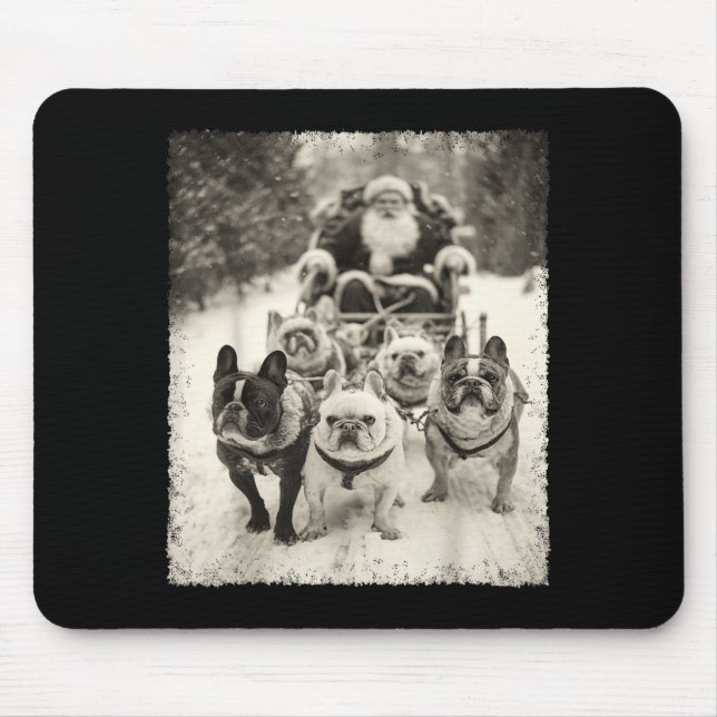 Christmas French Bulldog  Mouse Pad (Front)
