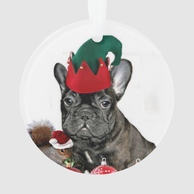 Christmas French Bulldog Ornament (Back)
