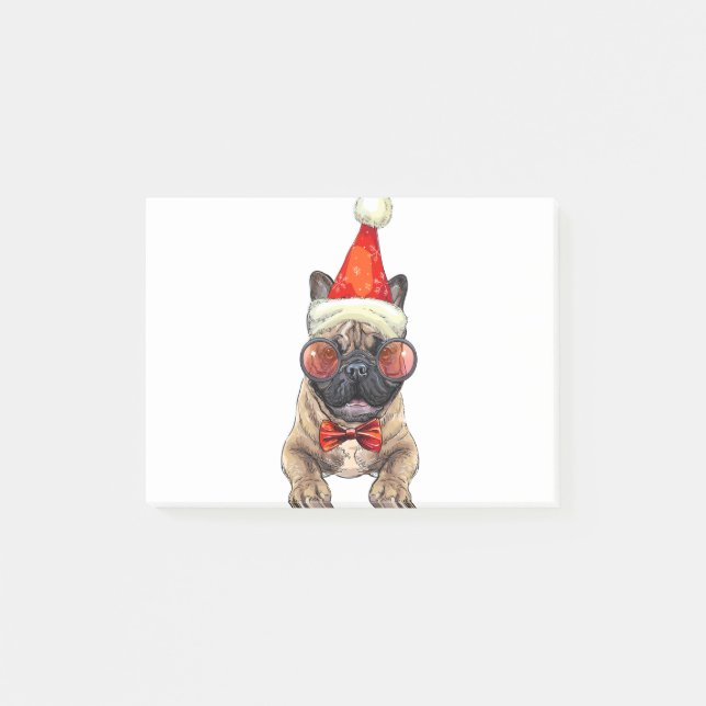 Christmas  French bulldog Post-it Notes (Front)