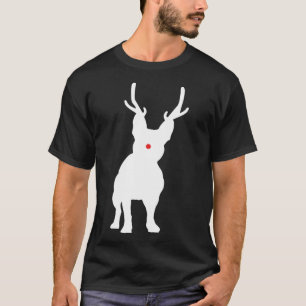 Christmas French Bulldog Reindeer Frenchie Dog Gif T-Shirt