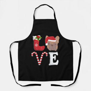 Christmas French Bulldog Santa Bulldog Lovers Apron