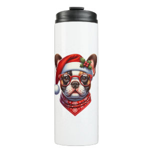 Christmas French Bulldog Santa Hat Frenchie Ugly C Thermal Tumbler