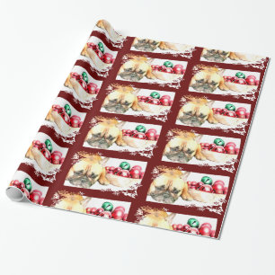 Christmas French Bulldog wrapping paper
