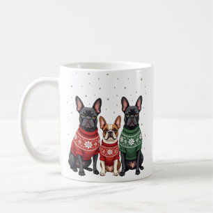 Christmas French Bulldogs Xmas Frenchie Dog 2 Coffee Mug