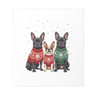 Christmas French Bulldogs Xmas Frenchie Dog 2 Notepad