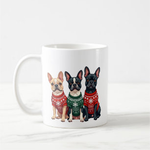Christmas French Bulldogs Xmas Frenchie Dog Men Wo Coffee Mug