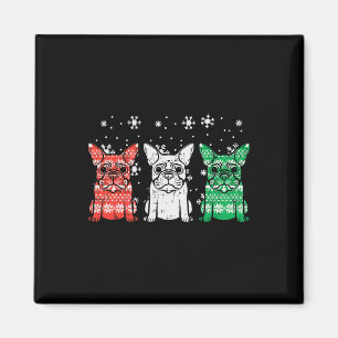 Christmas French Bulldogs Xmas Frenchie Dog Men Wo Magnet