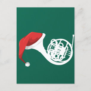 Christmas French Horn Shirt - Santa French Horn Postcard