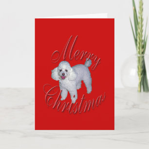 Christmas French Poodle Holiday Card