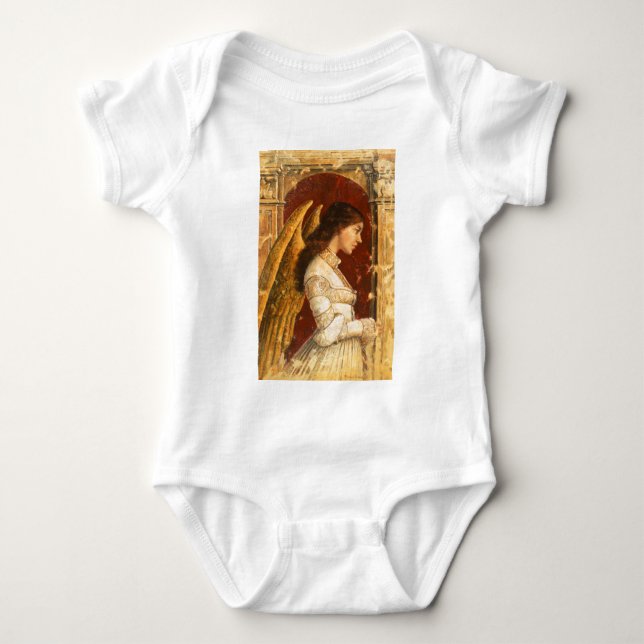 Christmas Fresco Angel Baby Bodysuit (Front)