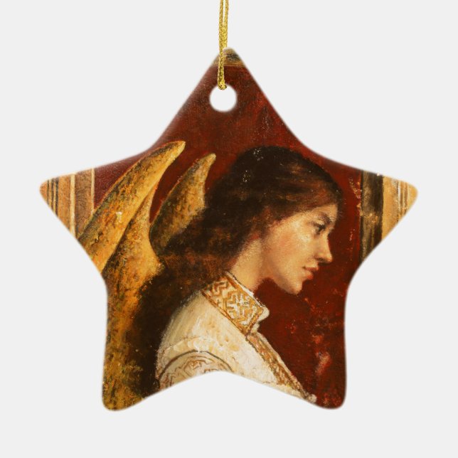 Christmas Fresco Angel Ceramic Tree Decoration (Front)
