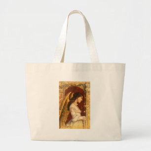 Christmas Fresco Angel Large Tote Bag