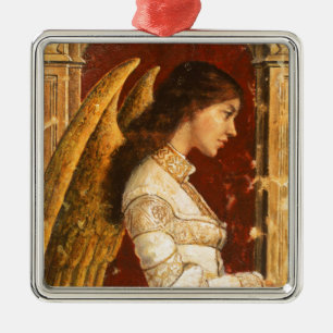Christmas Fresco Angel Metal Ornament