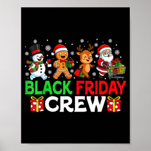Christmas Friday Shopng Crew Black Shopng Family F Poster