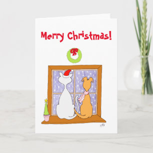 Christmas: Friends (Cat & Dog) Holiday Card