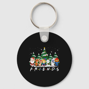 Christmas Friends Santa Rudolph Snowman Xmas Famil Key Ring