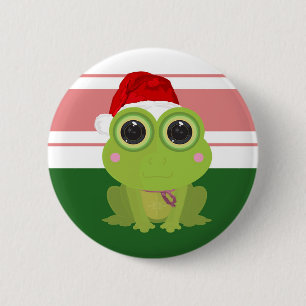 Christmas Frog 6 Cm Round Badge