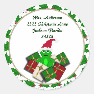 Christmas Frog Address Stickers