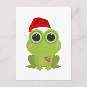 Christmas Frog Holiday Postcard