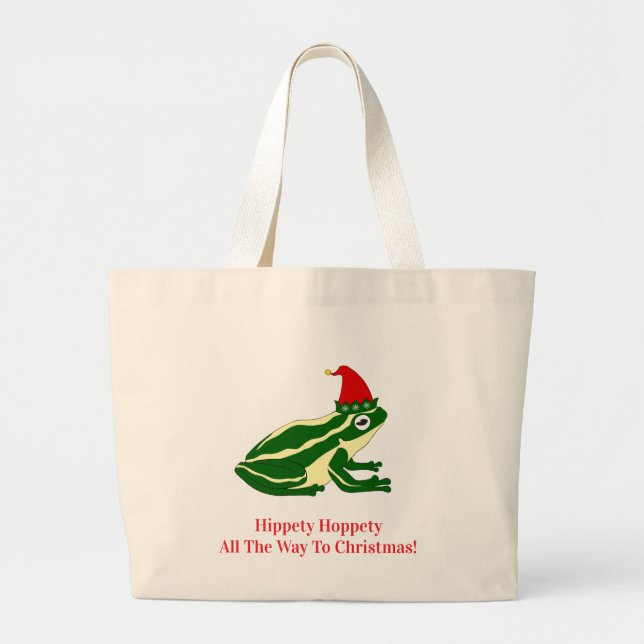 Christmas Frog Tote Bag (Front)