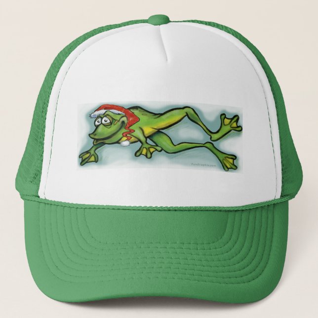 Christmas Frog Trucker Hat (Front)