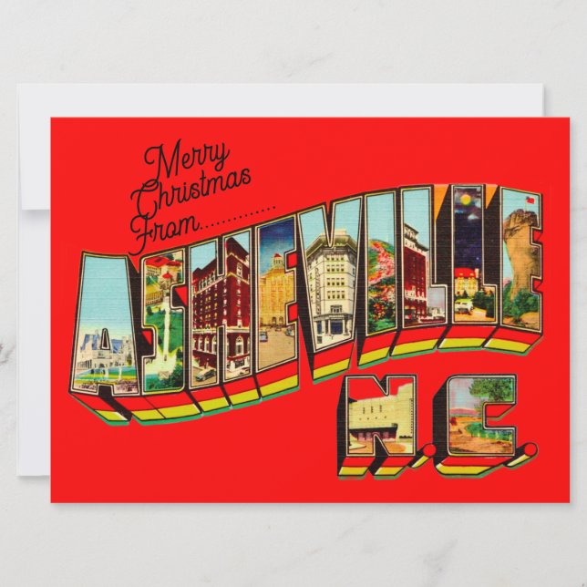 Christmas from Asheville - Large Card (Front)
