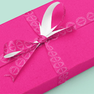 Christmas From Santa Merry Christmas Hot Pink Satin Ribbon