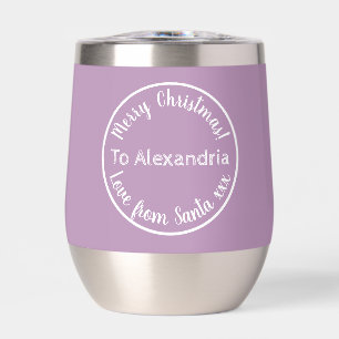 Christmas From Santa Personalised Purple Lilac