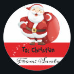 Christmas From Santa To stickers<br><div class="desc">Christmas From Santa To stickers</div>