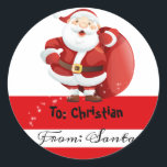 Christmas From Santa To stickers<br><div class="desc">Christmas From Santa To stickers</div>