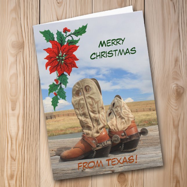 Christmas From Texas Western Boot Holiday Card (Creator Uploaded)