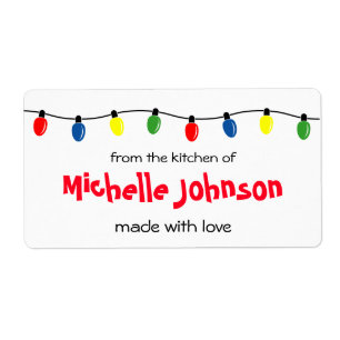 Christmas From the kitchen of homemade food labels