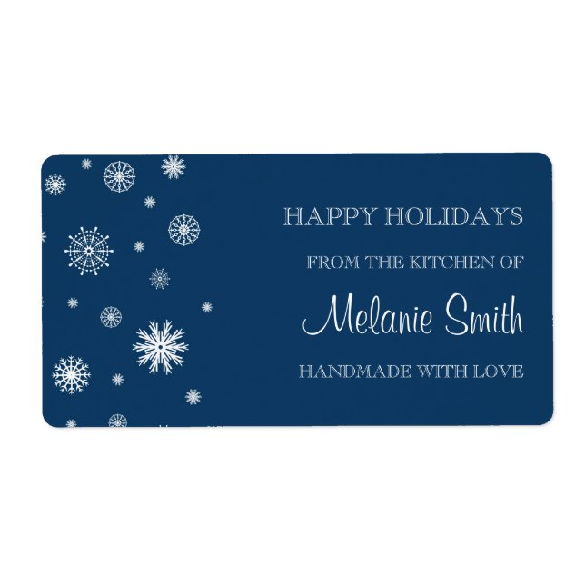 Christmas From the Kitchen of Labels Blue Snow (Front)