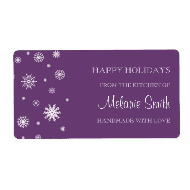 Christmas From the Kitchen of Labels Plum Snow (Front)