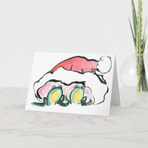 Christmas Frong Dup - Sumi-e Holiday Card
