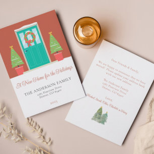 Christmas Front Door Holiday Moving Announcement
