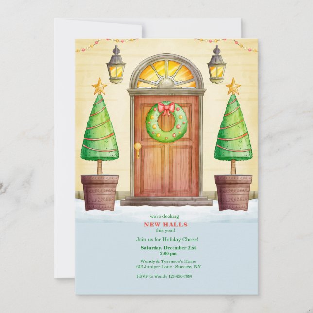 Christmas Front Door Invitation (Front)