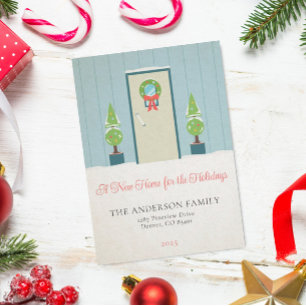 Christmas Front Door New Home Moving Announcement