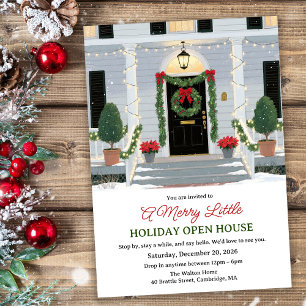 Christmas Front Door Open House  Invitation