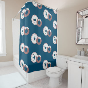 Christmas Frosted Sprinkle Doughnuts Add Any Colou Shower Curtain