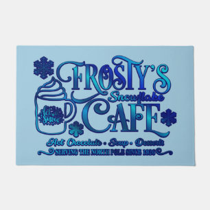 Christmas Frosty's Snowflake Cafe Doormat