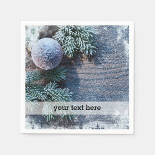 Christmas frozen ornament napkin