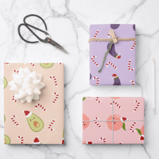 Christmas Fruit Wrapping Paper Sheet