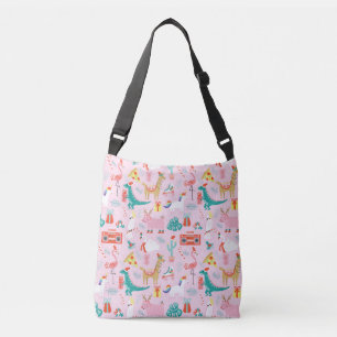 Christmas Fun: Animal Seamless Pattern. Crossbody Bag