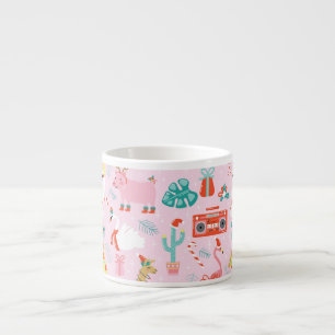 Christmas Fun: Animal Seamless Pattern. Espresso Cup