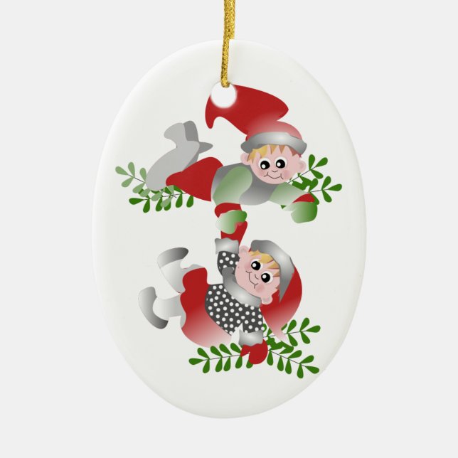 Christmas Fun Ceramic Tree Decoration (Front)