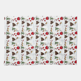 Christmas fun design tea towel