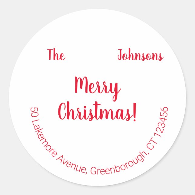 Christmas Fun Family Return Address Label (Front)