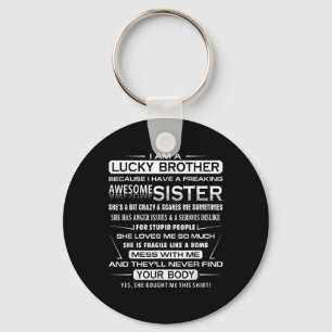 Christmas Fun For Brother From Sister 1 Key Ring