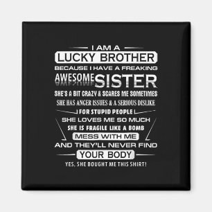 Christmas Fun For Brother From Sister 1  Magnet